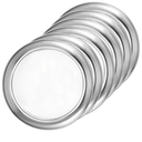 JOIKIT 6 Pack 12 Inch Silver Stainless Steel Plate, Round Metal Dinner Plates, Kitchenware Dinner Dishes Serving Tray Large Camping Plates for BBQ, Snack, Food Serving, Dishwasher Safe