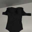 Shapewear Bodysuit Tummy Control Strapless Bra Shapewear for Women Strapless Faja Body Shaper Thong Light Shapewear (Small, Black-bulit in Bra)