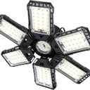 LED Garage Lights 1 Pack -180W, 18000LM 6500K Led Shop Light with 6+1 Deformable Panels, Basement Barn Light Garages Ceiling Lights, E26/E27 for Garage, Warehouse, Shop