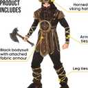 Morph Men's Viking Costume, Viking Costume, Nordic Warrior Costume, Men's Halloween Costume, Adult Carnival Costume, L