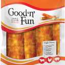 Good n Fun Triple Flavor Rolls for Large Dogs, Treat Your Dog to Long-Lasting Chews Made with Real Beef Hide and Chicken, 6 Count (EXP 11/21/28)
