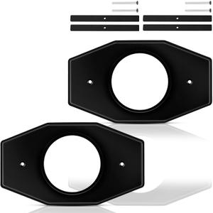 Tandefio 2 Set One Hole Remodel Plate Compatible with Moen Renovation Shower Cover Plate Compatible with Delta Tub Valve for 2 Handle or 3 Handle Shower Updates, Matte Black
