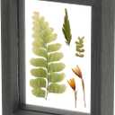 uxcell Wooden Pressed Flower Frame Handmade, 4.5x6 Inch Rectangle Floating Picture Frame Double Glass Frame for Pressed Flowers Artwork Photo Frame Tabletop Display, Black Wood
