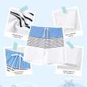 PATPAT Family Matching Swimsuits Swimwear: Mommy and Me Striped Spliced One-Piece Matching Swimsuits Set