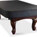 Heavy Duty Leatherette Billiard Pool Table Cover, Waterproof & Tearproof Covers for Pool Table 7/8/9FT Fitted (7 Feet/ Black) (7FT-(92"LX 52"WX 8H), Black Charcoal/Matte)