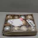 JORNOY Christmas Tree Ornaments Set of 12, 3.15inch/80MM Shatterproof Plastic Xmas Tree Ball Ornaments Bulk Decorative Hanging Baubles for Xmas Tree Decor Holiday Party Decorations, Champagne