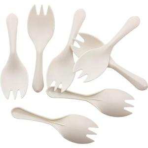 GreenWorks 1000 Count 3.3" Mini Cornstarch Tasting Sporks, Disposable Plant Starch Bio-based Sampling Sporks (Forks Spoons)