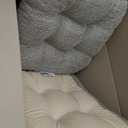 Klear Vu Gripper Overstuffed Universal Non-Slip Dining Chair Cushions for Kitchen Decor or Office Use, U-Shaped Skid-Proof Seat Pad, 15x15 Inches, 2 Count (Pack of 1), Waffle Natural