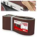 12 Pack 4x36 Inch Sanding Belts, Assorted 80400 Grit Aluminum Oxide Abrasive Belts for Belt Sander, Woodworking, Metal Polishing & Surface Preparation