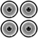 4Pcs Car Steering Wheel Cover 15 inch Hubcap Car Rims Blade Rim Skin Cover Hub Silver Universal Wheel Covers Hub Caps for 500 and Most Cars