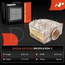 A-Premium 2-PC Engine Air Filter Compatible with Genesis Model | for GV80 2021 2022 2003 2024, 2.5L 3.5L, Replaces 28113T6310, PA99847