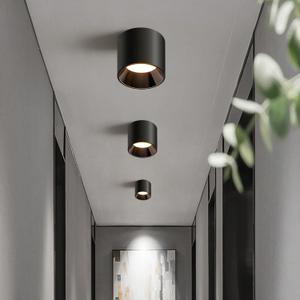 OKELI Hallway Light Flush Mount Modern LED Ceiling Light Fixtures for Kitchen Entryway, 20W 4000K Dimmable Close to Ceiling Lighting, 4.6'' Cylinder Ceiling Lamps for Dining Room Living Room (1 Pack)