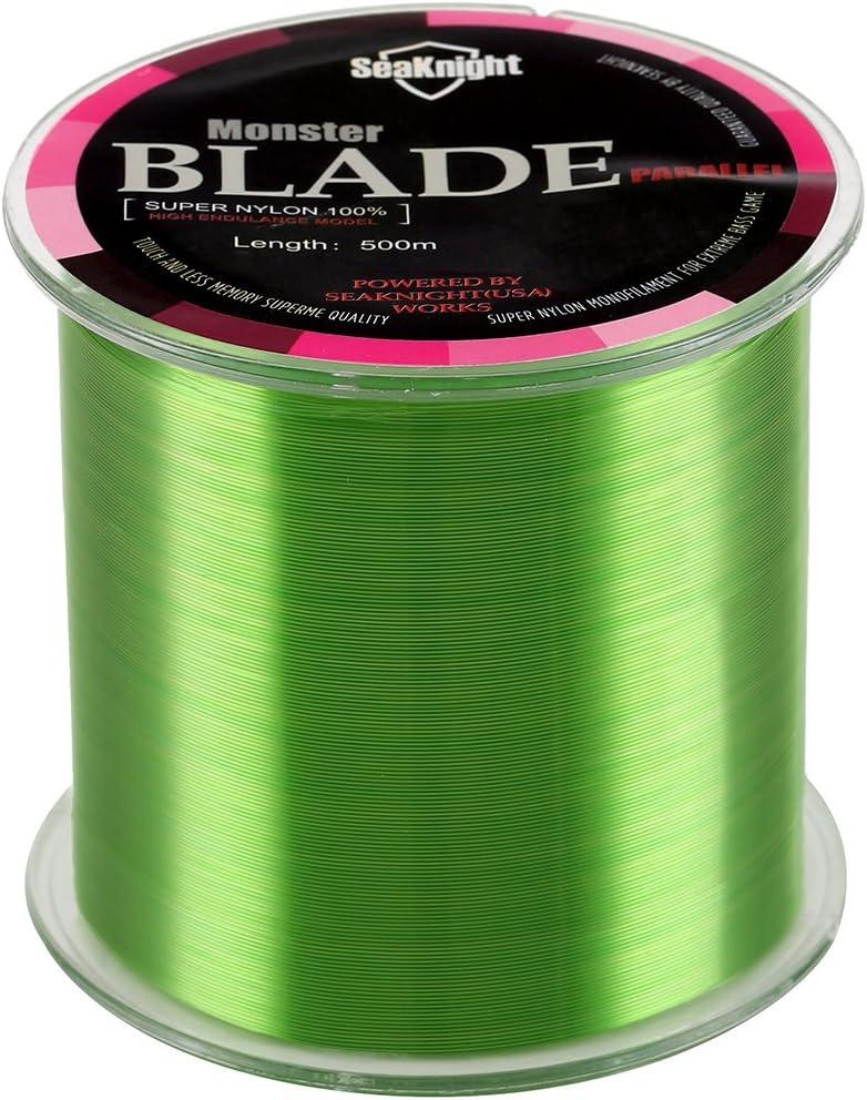 SeaKnight Blade Monofilament Fishing Line, 547Yds/ 1094Yds Japanese Material, High-Abrasion Resistance, Low-Ductility and Memory, Nylon Monofilament Line, for Fresh and Salt Water 2-35LB