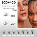 Lash Clusters DIY Lash Extensions Kit 320pcs Individual Lashes Clusters 30D 40D D-Curl Eyelash Extension Kit with Applicator and Lash Bond&Seal,Clusters Lash Glue Remover Mix 10-16mm (30D+40D-320 KIT)