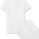 Amazon Essentials Men's Slim Fit Cotton Crew Neck Undershirts, 6 Pieces, M