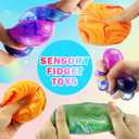 4 Pcs Color Texture Fidget Cube Squishy Toys , Squeeze Stress Balls for Kids, Adults ,Squishies Anxiety Relief Maltose Ball, Ice Squishys Sugar Sensory Toy for ADHD , Novel Design Fidgets Cubes