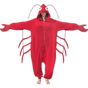 AIYOUYIYA Adult Sea Creatures Onesie Lobster, Crab, Shrimp, Turtle Halloween Costume Unisex Animal Cosplay One-Piece Pajamas S