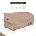 ULTCOVER Waterproof Outdoor Sofa Cover - Heavy Duty Patio Bench Covers 70W x 30D x 35H inch (Brown-30"Deep)