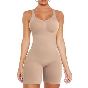 VVX Shorts Bodysuit for Women Tummy Control Shapewear Seamless Sexy Butt Lifting Workout Bodycon One Piece Short Jumpsuit (XL/XXL (firm control or one size up), A-1 Pack-nude)