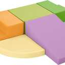 6-Piece Foam Climbing Blocks for Toddlers: Baby Foam Climbing Gym PU Leather Colorful Indoor Toy Building Blocks