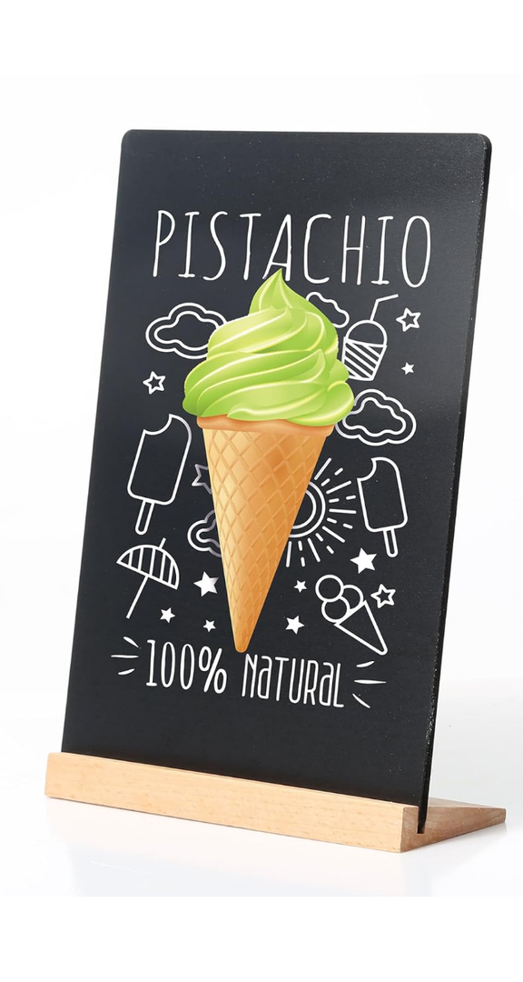 8.6x11.7 in Small Chalkboard Signs with Stand for Tabletop Decor Double Sided Mini Chalkboard for Restaurant Food Menu, Kids Message Board, Wedding Party (1 Pack)