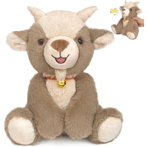 Screaming Goat Plush Toy, Goat Stuffed Animal  Funny Screams Sound When Squeezed  Cute Stuffed Animal Gift for Kids, Friends, and Coworkers