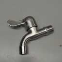 Laundry Tub Faucet, Single Cold Water Tap, Washing Machine Tub Tap Faucet Stainless Steel Wall Mounted Single Cold Water Tap with Bubbler and Water Valve