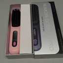 2026 Go Brush Pro for Short Hair, Portable Straightener Brushs for Travel, with LCD Temperature Display, Fast Heating Cordless Mini Hair Brushs Styling Tools (Pink)