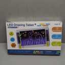 Rechargeable LED Drawing Board, 15 Inch 9-Color Light Modes Neon Art Light Up Writing Tablet Tracing Pad for Kids, Sketching Gift Toy for Teens, 5 Markers, 10 Tracing Sheets (Pink)