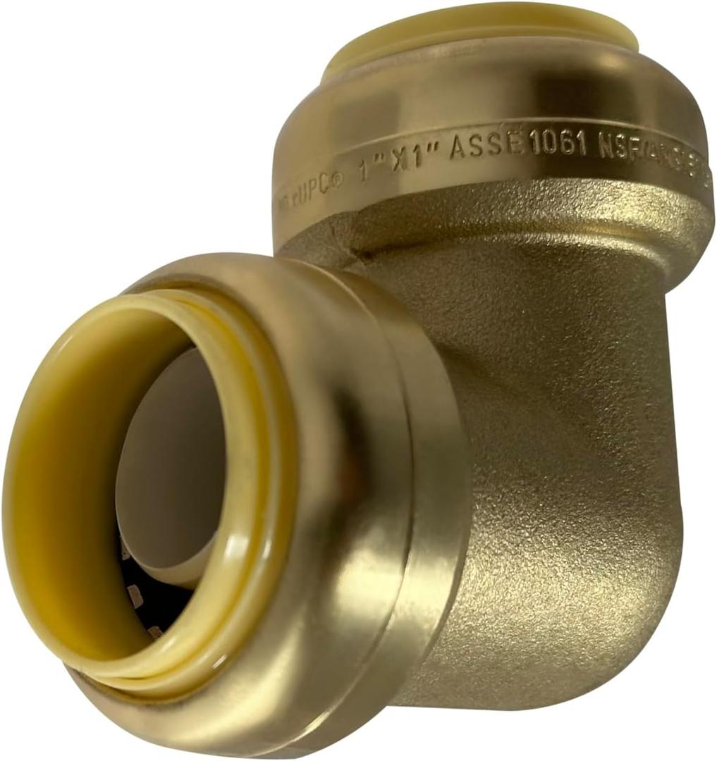 1 Piece XFITTING 1" Push Fit Elbow, Push to Connect, Certified to NSF ANSI61, for Copper, Pex, CPVC