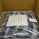 Tommy Hilfiger - Twin/Twin XL Comforter Set, Cotton Textured Bedding with Matching Sham, Medium Weight Bed Set, Oeko-TEX Certified (Dream Madras Blue)