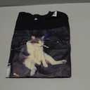 Funny Smoking Cat Meme T-Shirt, Size L