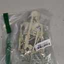 15.75" Skeleton Halloween Hangable Decorations, Plastic Full Skull Body with Rotatable Joint, Small Spooky Scary Skeletons for Outdoor, Indoor, Haunted House Party Prank Decor (1 Pcs)