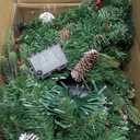 Brightown 24 Inch Pre-Lit Artificial Christmas Wreaths for Front Door, Christmas Decorations Indoor with Pine Cones & Berry Clusters, Christmas Wreath with 50 Lights for Fireplace Wall Window, Plug-in