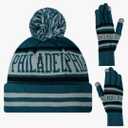 Vintage Classic Skull Cap Beanie Hat Cuffed Winter Hat Knit Comes with Warm Gloves Gifts for Men Women Fans