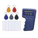 Handheld 125khz RFID Reader Writer,AWID and HID Copier with 5 T5577 Keyfobs & 5 White Cards