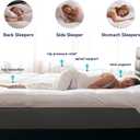 Dual Layer 5 Inch Goose Feather Mattress Topper Queen Size, 4 Inch Goose Feather Plus 1 Inch Down Alternative Pillow Top, Medium Firm Featherbed with Adjustable Straps(60"x80", Wavy)