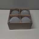 Artmag 4 PCS Large Velvet Christmas Balls Ornaments Shatterproof Hanging Set Flocked for Xmas Tree Holiday Party Decorations (Grey,4 Inch)