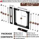 30.7" Tall Clear Acrylic Baby Gate 29.5"-37.8" Wide Pressure Mounted Clear Dog Gate Indoor - No Drill Auto Close, Walk Through Baby Gates for Stair & Doorways & Hallway