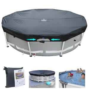 Amazon.com : SIHAIAN 28 Ft Pool Cover, Quick Installation and Removal Above Ground Pool Cover, One-Piece Round Pool Cover, Waterproof, Preventing Waterlogging, UV and Weather Resistant Solar Swimming Pool Cover : Patio, Lawn & Garden