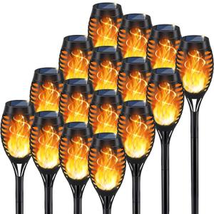 KYEKIO Solar Lights for Outside, 16Pack Solar Flame Torch Light, Garden Light Outdoor Waterproof, Solares Pathway Lights Outside for Yard Decorations, Flame Torches Outdoor Lighting Lawn Patio Art (Orange)