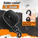4 Pack Ratchet Straps,Heavy Duty Powersports Tie Downs Load Straps,5208lbs Break Strength 1.5in x 15ft with Safety S Hooks and Soft Loops for Motorcycle Truck Cargo Roof Rack,Break Strength, Black