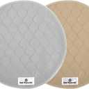 Pet Parents Pawtect Pads Washable Pee Pads for Dogs (2pack) of Premium Dog Pee Pads, Waterproof Puppy Pads & Reusable Dog Pads, Whelping Pads & Modern Pee Pads for Dogs (Tan/Grey, 17" Round)