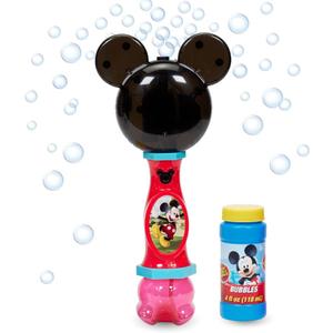 Little Kids Disney Mickey Mouse Light and Sound Musical Bubble Wand, Includes Bubble Solution, Multi (20511)
