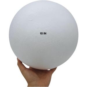 Styrofoam Balls 10 Inch, Extra Large Styrofoam Ball Craft Foam Balls for DIY Art Wedding Birthday Party Home Christmas Decorations School Projects Supplies