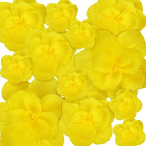 Giant Paper Flowers Artificial Large Paper Flower Decoration for Handcrafted Wall Backdrop Christmas Mexican Wedding Graduation Bridal Shower Birthday Party Supplies (Yellow,12 Pcs)