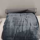 Satwip Grey Weighted Blanket 15 Pounds, Fuzzy Warm Flannel Throw Blanket with Soft Breathable Sanded, 48 x 72 inches, Grey