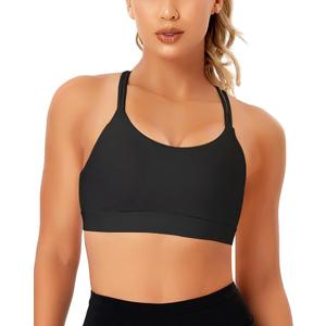 As Fairy Sports Bras for Women High Support Wireless Workout Crop Tank Tops Strappy Back Push Up Yoga Bra, M As Fairy Sports Bras for Women High Support Wireless Workout Crop Tank Tops Strappy Back Push Up Yoga Bra, M