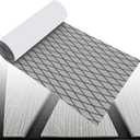 Boat Flooring Mat EVA Foam Boat Decking Marine Carpet Faux Teak Sea Decking Sheet Non-Slip Self-Adhesive Flooring Material for Boats Pontoon Yacht Surfboard Swim Platform RV Floor 74.8"27.5" (Light Gray)