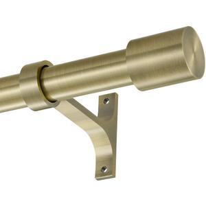 Antique Bronze Curtain Rods, 28-48" Single Rods, Adjustable, Telescoping, Decorative with Cap Finials